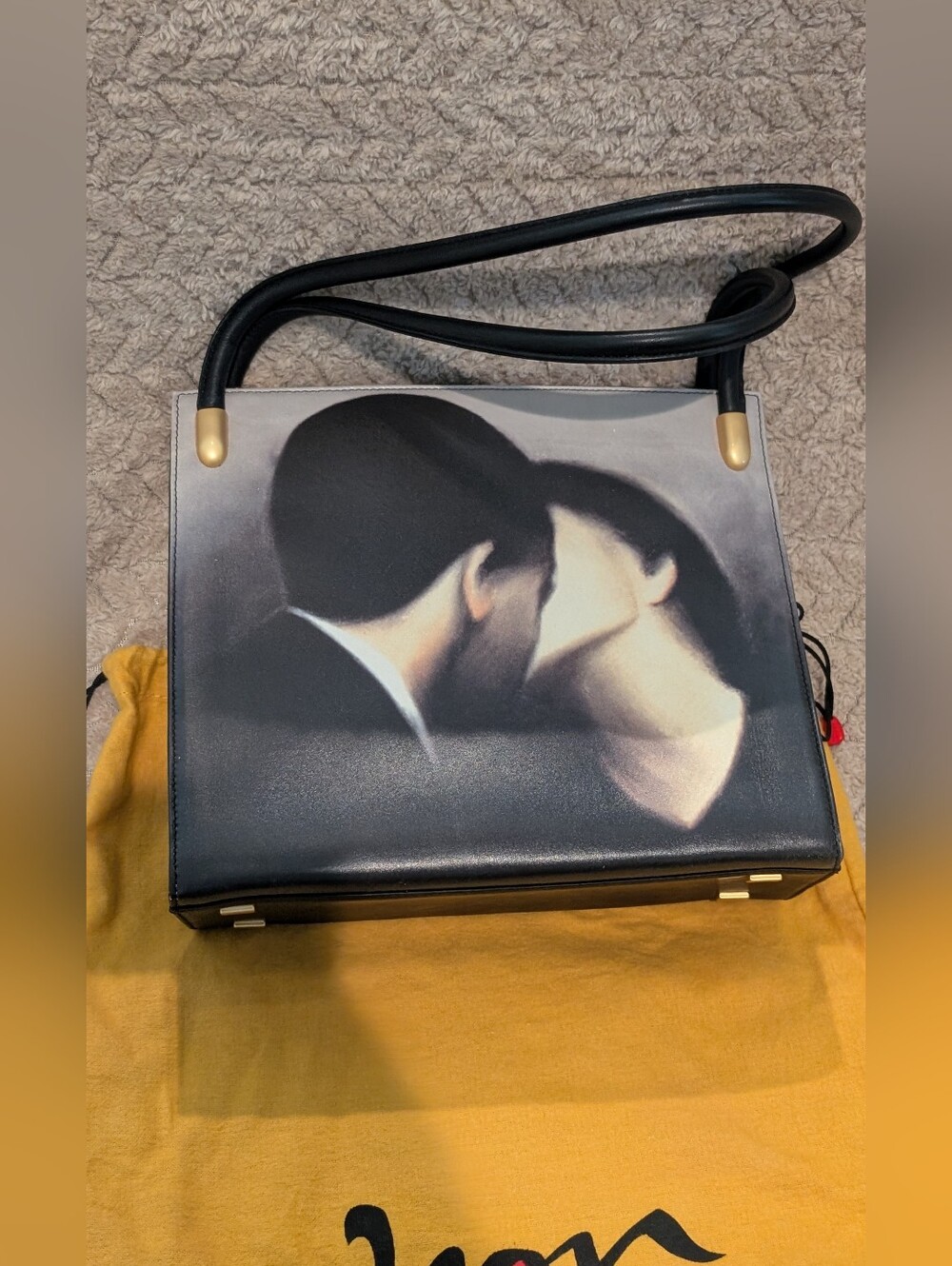 ICON Los Angeles Designer Vintage Predator Genuine Leather Satchel Handbag - Picture 7 of 11